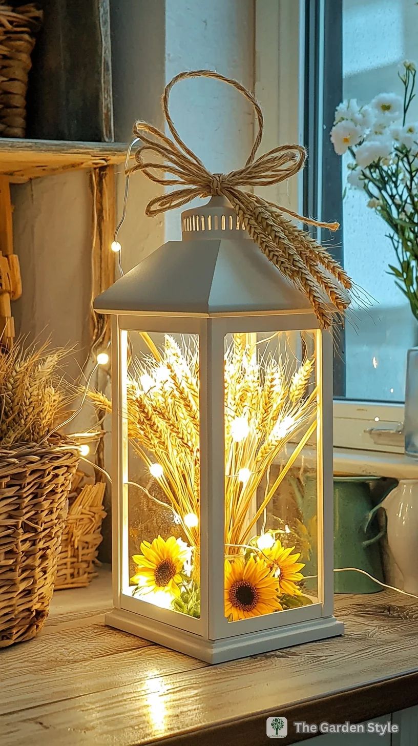 lanterne deco sur une etagere