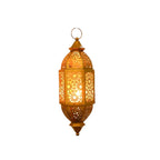 Lanterne marocaine dorée avec bougie