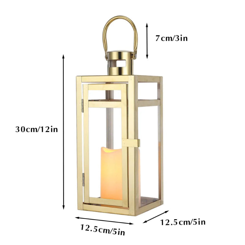 dimension d'une lanterne doré