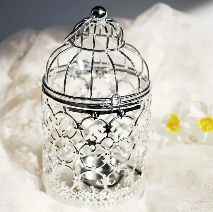 Photophore marocain cage métal, usage décoratif