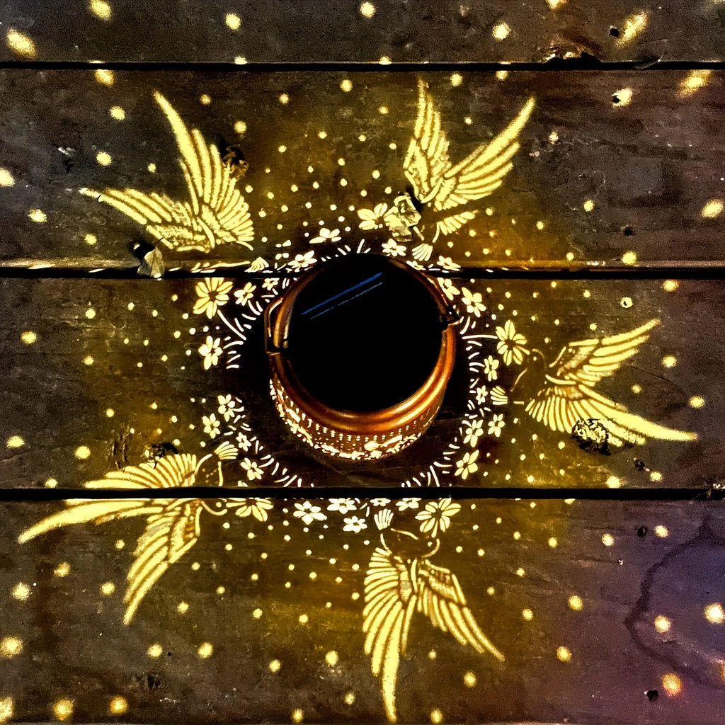 1 PC Iron Lantern Solar Lamp Outdoor Decorative Lighting Pathway Solar-powered Light Garden