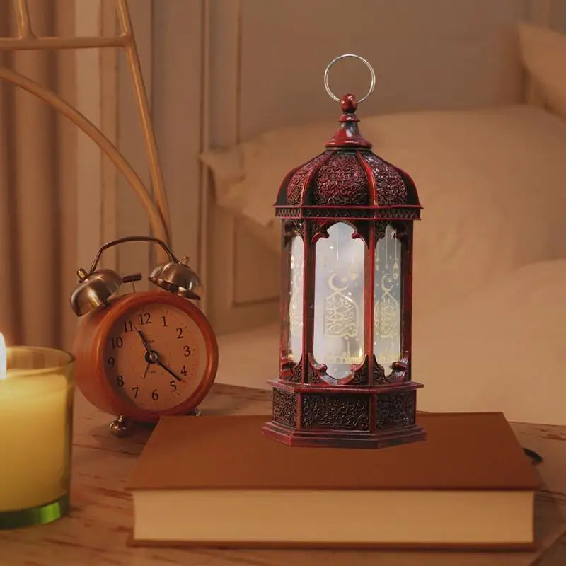 Lanterne marocaine LED dorée