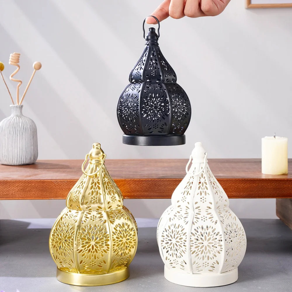 Bougeoir marocain noir sur table