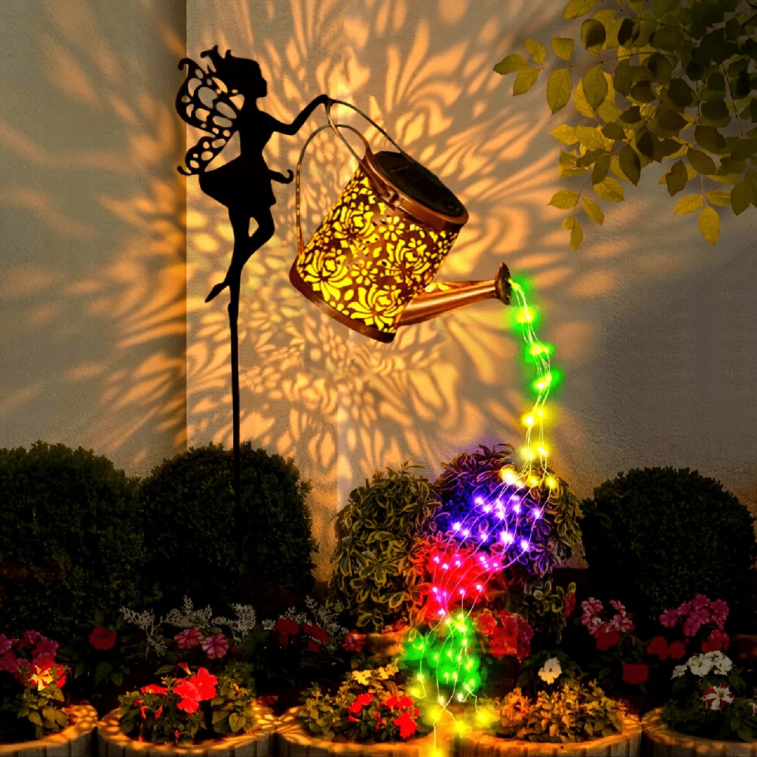 1 PC Iron Lantern Solar Lamp Outdoor Decorative Lighting Pathway Solar-powered Light Garden