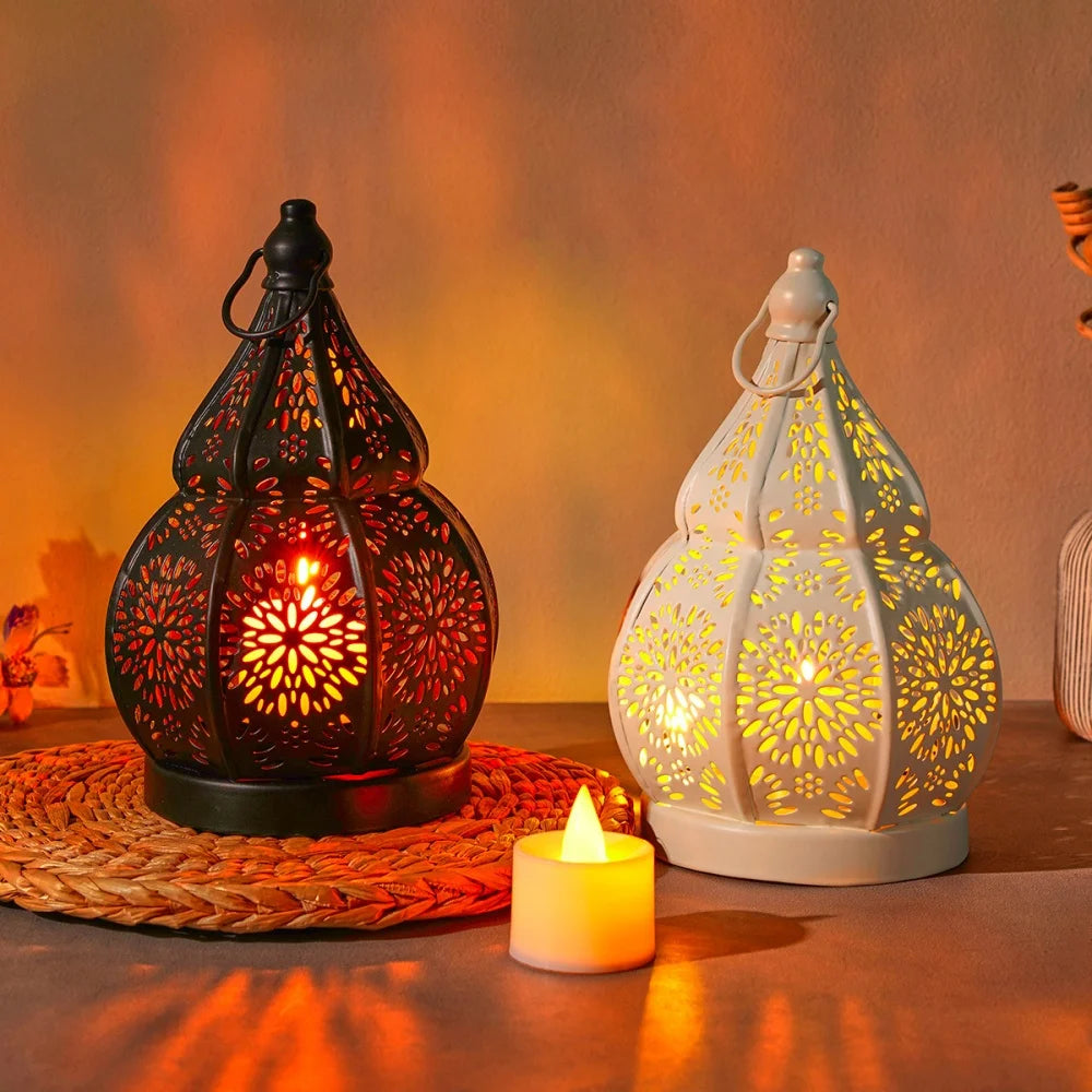 Bougeoir marocain blanc, vue détail