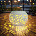 Lanterne solaire tachetée en fer pour jardin et terrasse