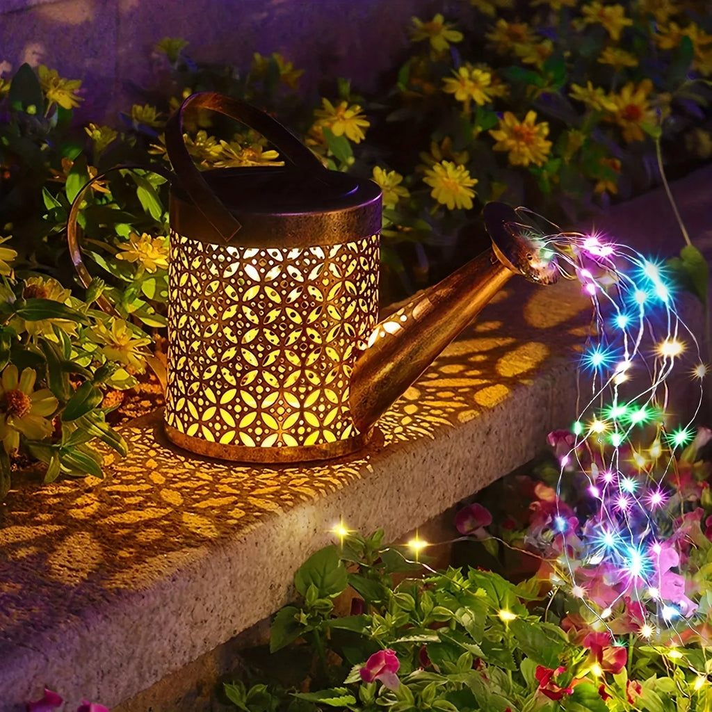 1 PC Iron Lantern Solar Lamp Outdoor Decorative Lighting Pathway Solar-powered Light Garden