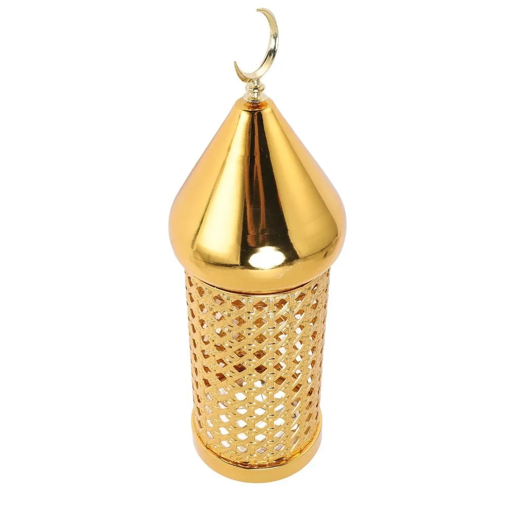 Lanterne bougie dorée pare-vent en fer, mariage